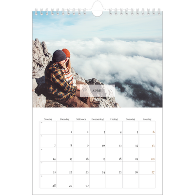 Fotokalender A4 (20 x 30 cm) — Klassischer Kalender [April]