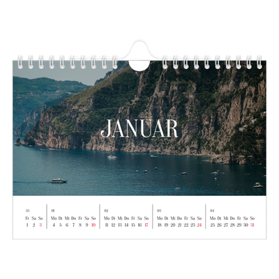 Fotokalender A5 — Endloses Entfliehen [Januar]