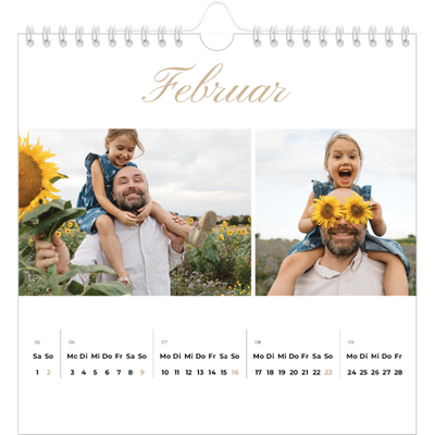Jahreskalender Quadratisch — Eleganter Kalender [Februar]