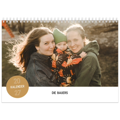 Fotokalender A4 doppelt (30 x 40 cm) — Fotosticker [deckblatt]