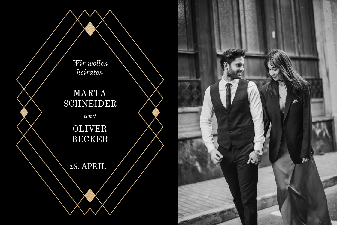 Einladungskarten — Art Deco