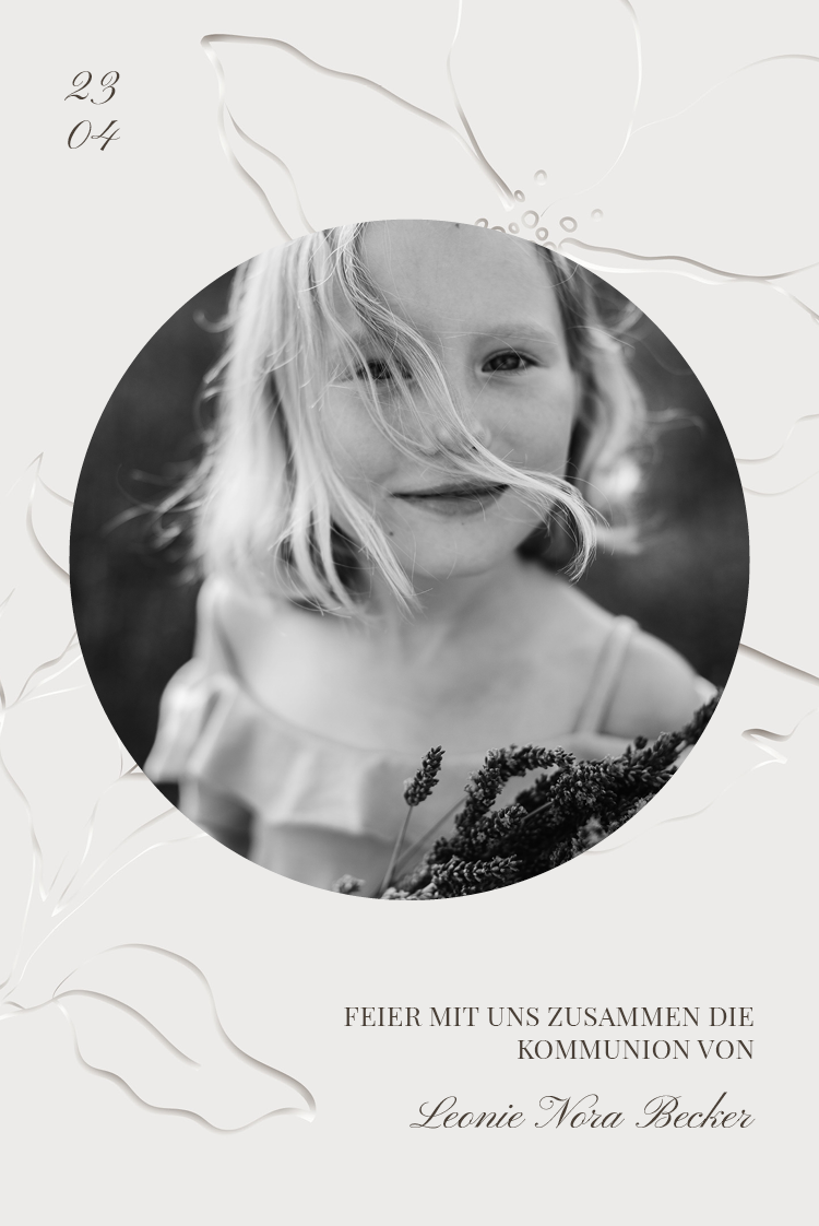 Einladungskarten — Blumenprägung