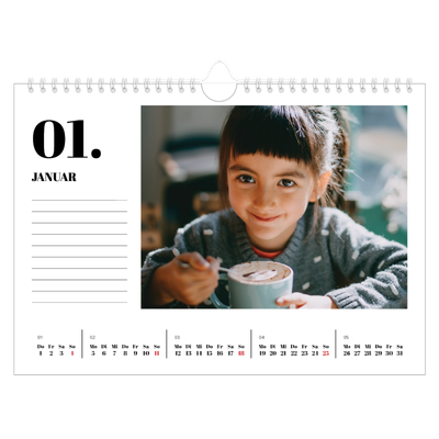 Fotokalender A4 — Serif und Momente [Januar]