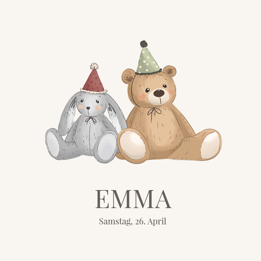 Einladungskarten — Kleine Freunde