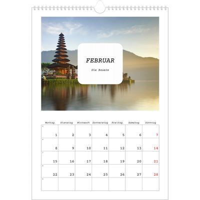A3 Jahreskalender — Die ganze Geschichte [Februar]