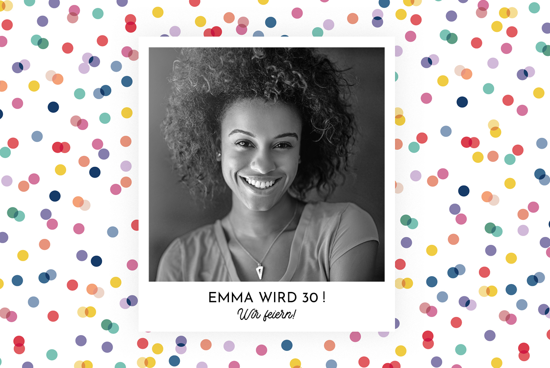 Einladungskarten — Buntes Konfetti