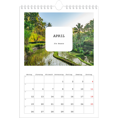 Fotokalender A4 (20 x 30 cm) — Die ganze Geschichte [April]