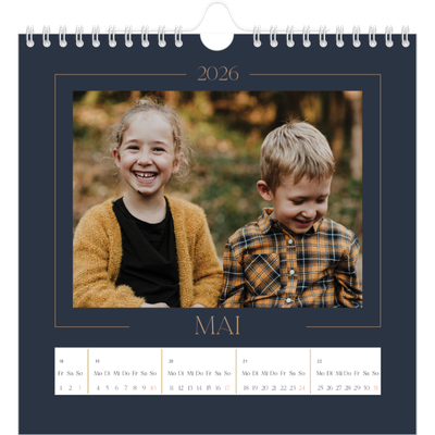 Jahreskalender Quadratisch — Preußisch Blau [deckblatt]