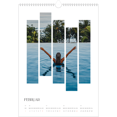 A3 Jahreskalender — Reisemosaike [Februar]