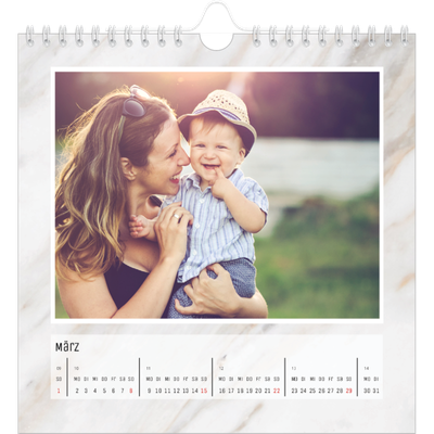 Jahreskalender Quadratisch — Mamor Hintergünde [Marsch]