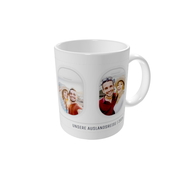 Tasse bedrucken — Flugzeugfenster