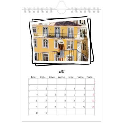 Fotokalender A5 — Scrapbook-Schnappschüsse [Marsch]