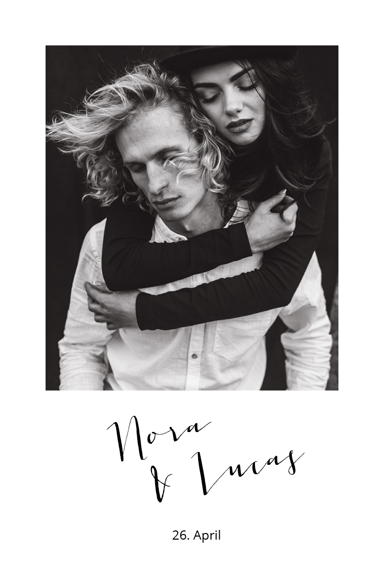 Einladungskarten — Schwarz und Weiß