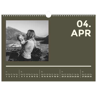Fotokalender A3 — Modern und kräftig [April]