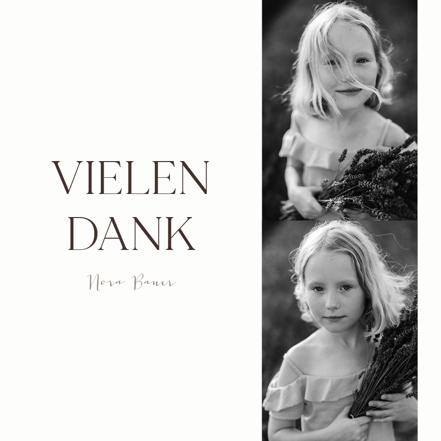 Dankeskarten — Zeitloser Stil