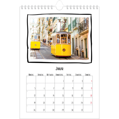 Fotokalender A4 (20 x 30 cm) — Scrapbook-Schnappschüsse [Januar]