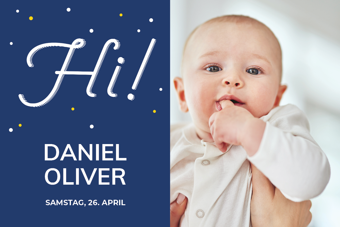 Einladungskarten — Box in Nachtblau