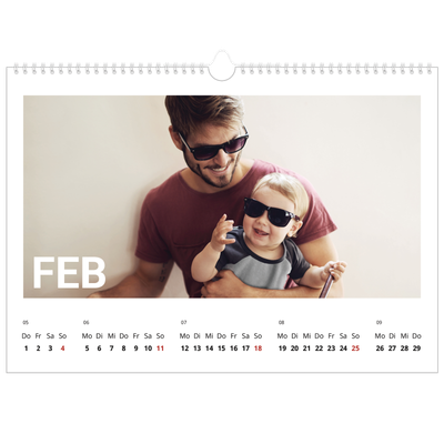 Fotokalender A3 — Großer Monat [Februar]