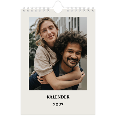 Fotokalender A5 — Schlicht in Creme [deckblatt]