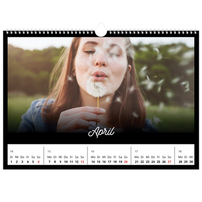 Fotokalender A3 — Schwarzes [April]