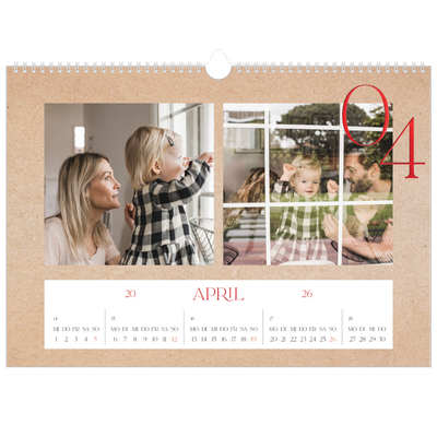 Fotokalender A3 — Ein Hauch von Rot [April]