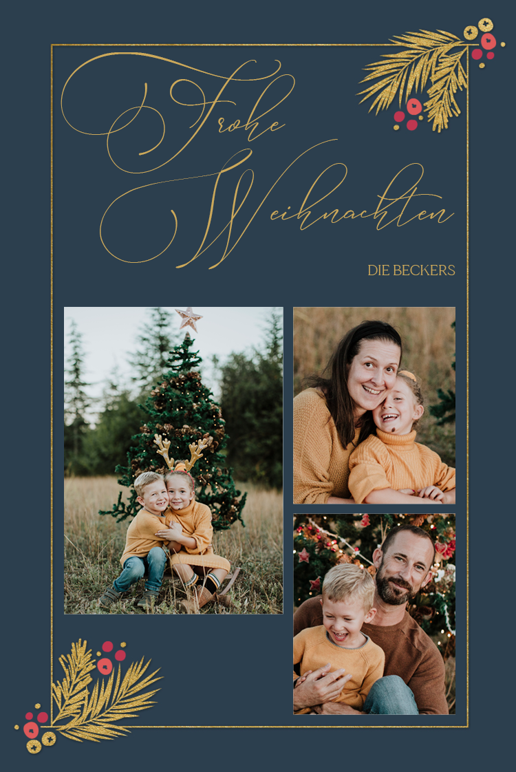 Fotokarten — Elegantes Blau