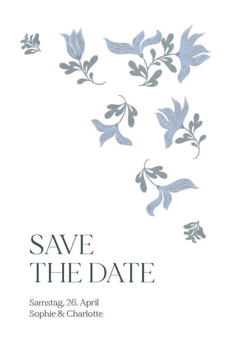 Save the date — Elegante Blumen
