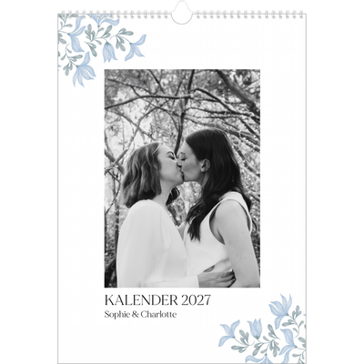 A3 Jahreskalender — Elegante Blumen [deckblatt]