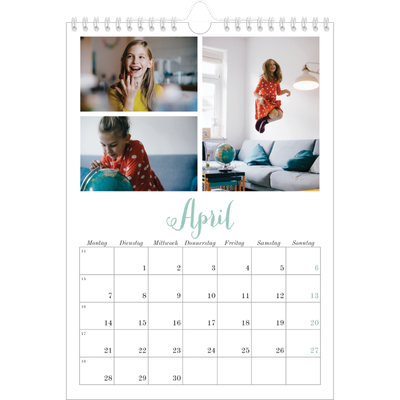 Fotokalender A4 (20 x 30 cm) — Hallo Welt [April]