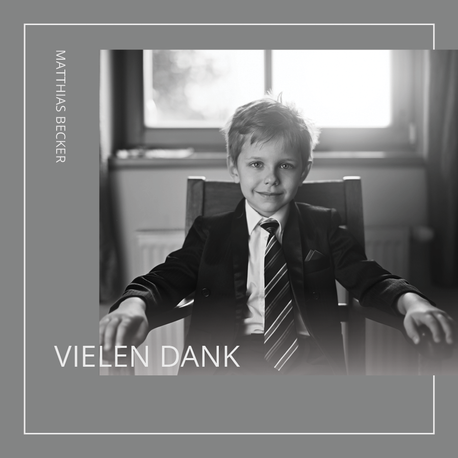 Dankeskarten — Elegantes Grau