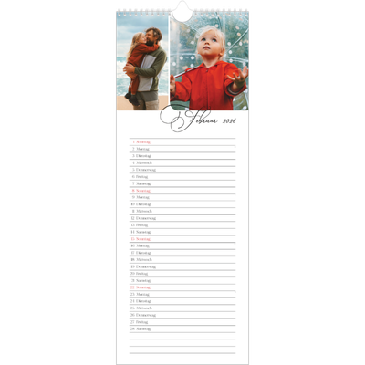 Küchenkalender  — Schrift und Schnappschüsse [Februar]