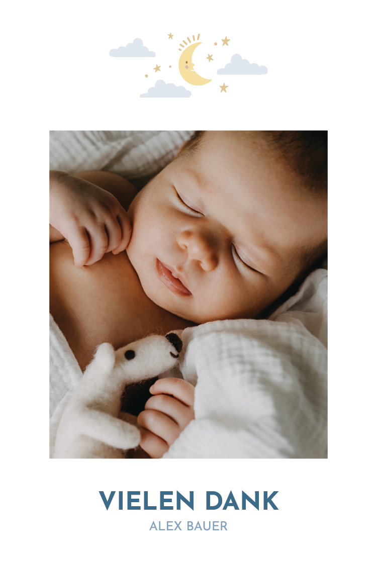 Dankeskarten — Kuschelige Träume