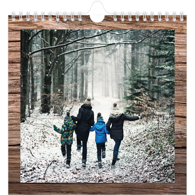 Jahreskalender Quadratisch — Holzhintergründe [deckblatt]