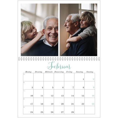 Fotokalender A4 doppelt (30 x 40 cm) — Hallo Welt [Februar]