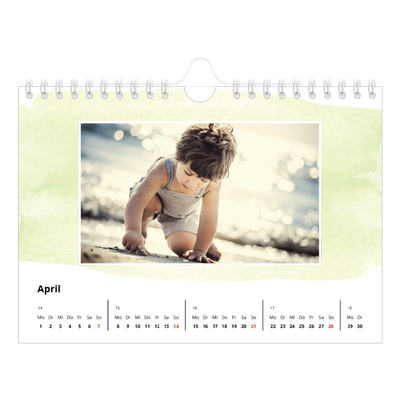 Fotokalender A5 — Wasserfarben Hintergründe [April]