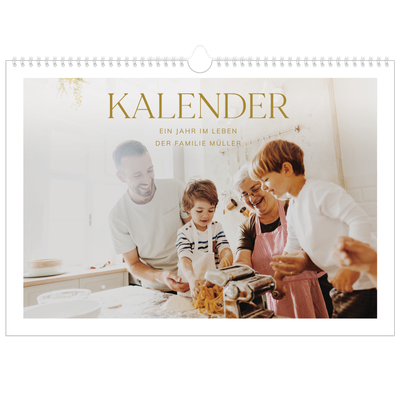 Fotokalender A3 — Großer goldener Text [deckblatt]