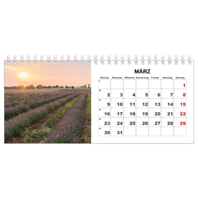 Tischkalender — Schlichtes Foto [Marsch]