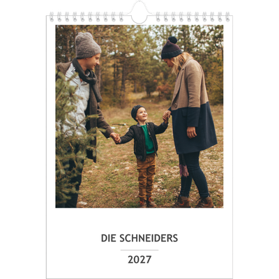 A4 Familienplaner — Einfacher Planer - 4-köpfige Familie [deckblatt]