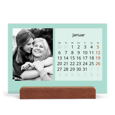 Tischkalender mit Holzfuß Querformat  — Neo Scandi [Januar]