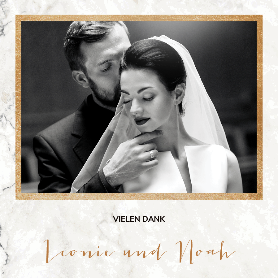 Dankeskarten — Classic Marble