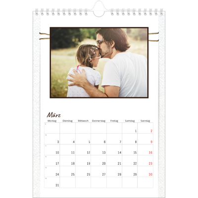 Fotokalender A4 (20 x 30 cm) — Geschenkpapier blumig [Marsch]