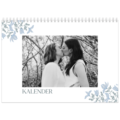 Fotokalender A4 doppelt (30 x 40 cm) — Elegante Blumen [deckblatt]