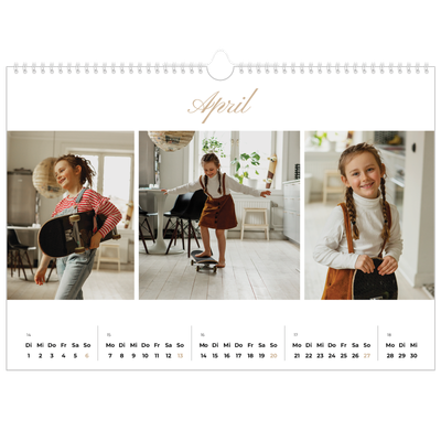 Fotokalender A3 — Eleganter Kalender [April]