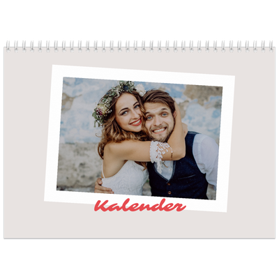 Fotokalender A4 doppelt (30 x 40 cm) — Karminrote Signatur [deckblatt]