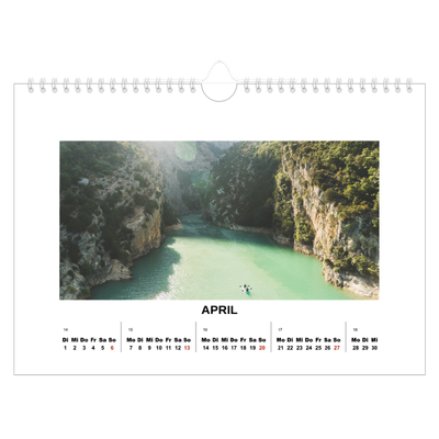 Fotokalender A4 — Schlichtes Foto [April]
