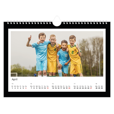 Fotokalender A4 — Schwarzer Rahmen [April]