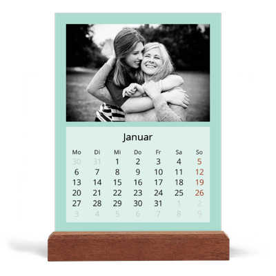 Tischkalender mit Holzfuß Hochformat  — Neo Scandi [Januar]
