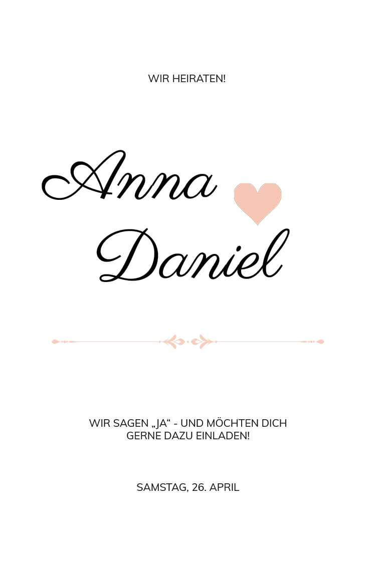 Einladungskarten — Romantisch