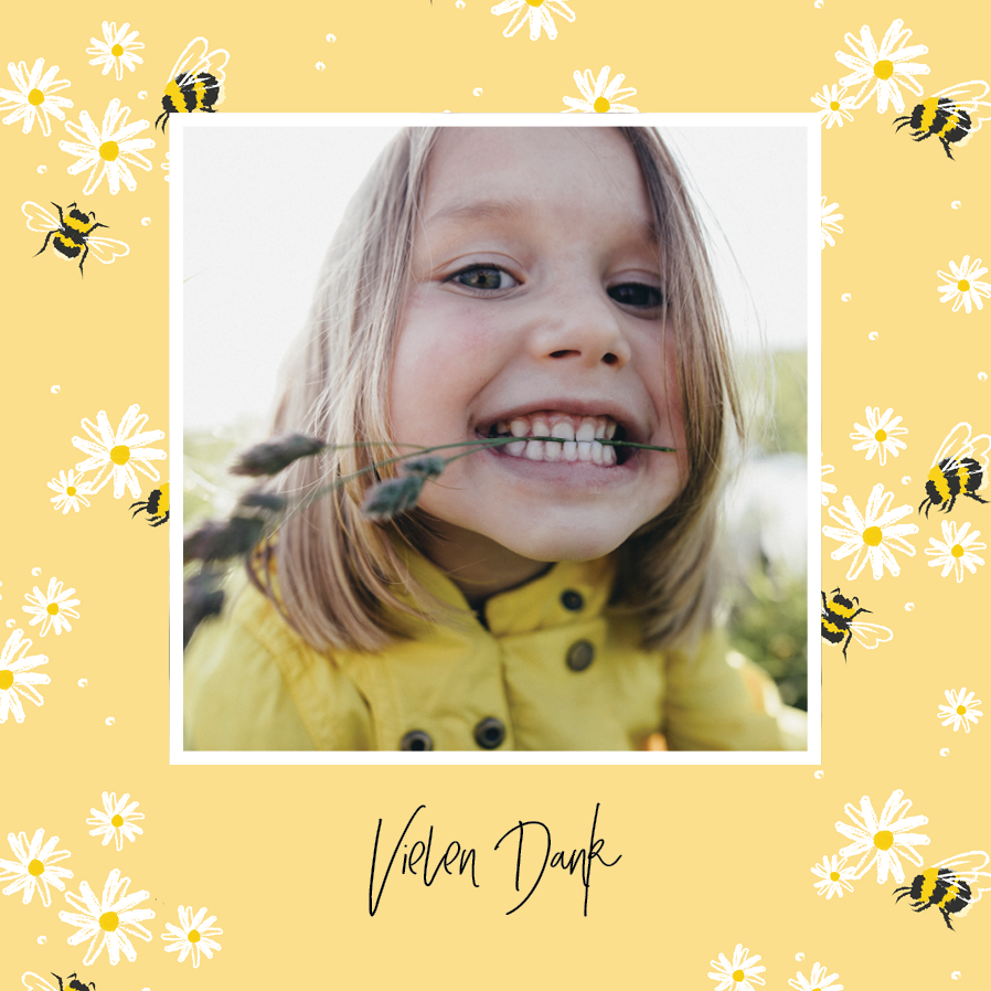 Dankeskarten — Dankeskarte Bienen