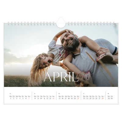 Fotokalender A4 — Zwölf große Monate [April]